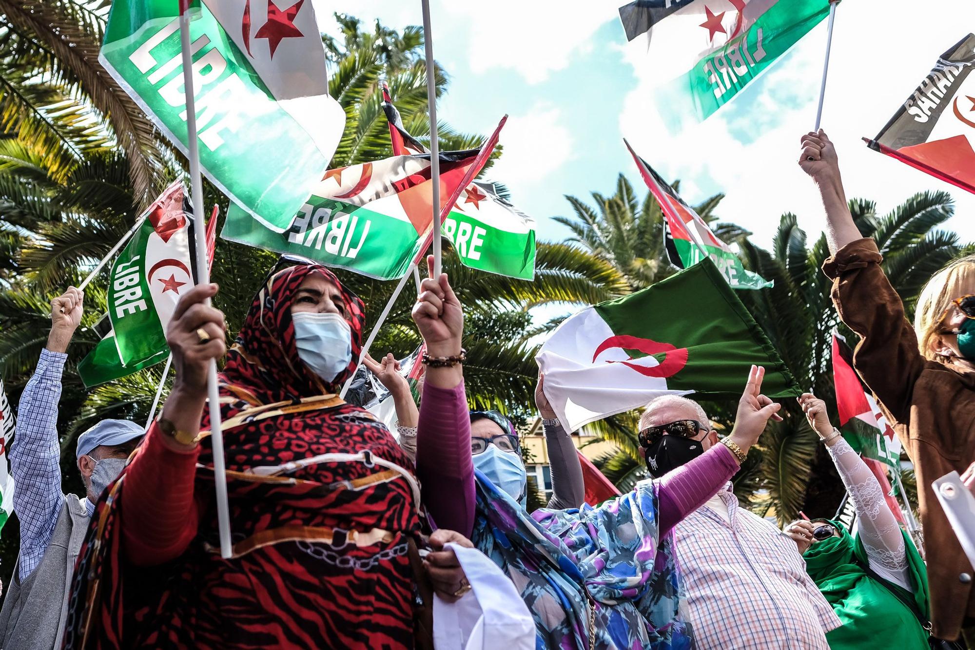 Concentración en apoyo a la causa saharaui en Las Palmas de Gran Canaria (26/03/2022)