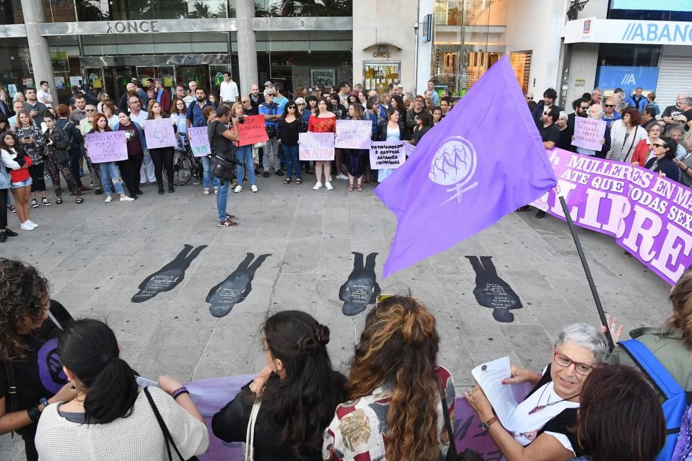 Protesta en A Coruña contra la violencia machista