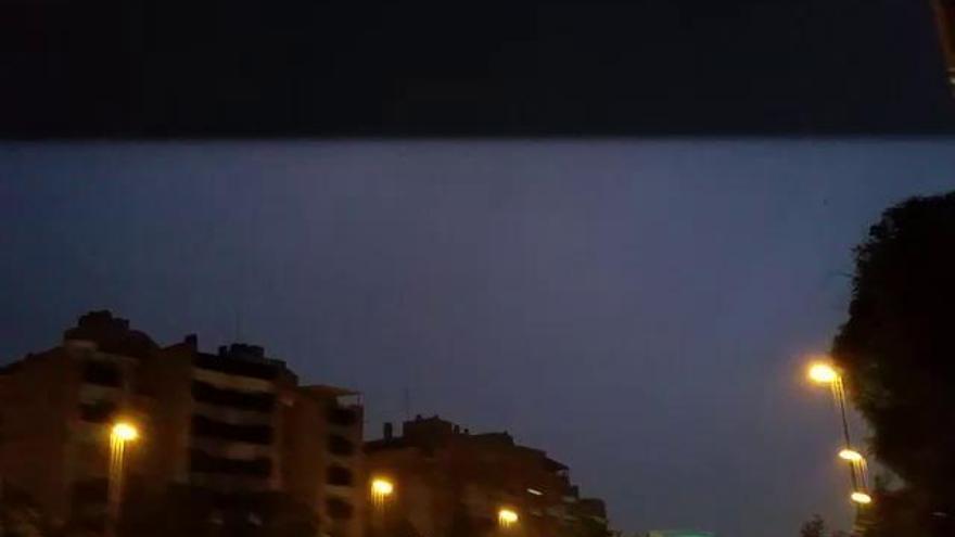 Tormenta eléctrica sobre Murcia