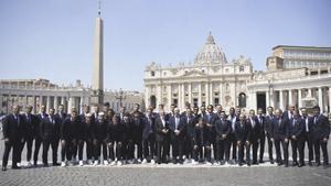 El Papa Francisco recibió al Celta en el Vaticano