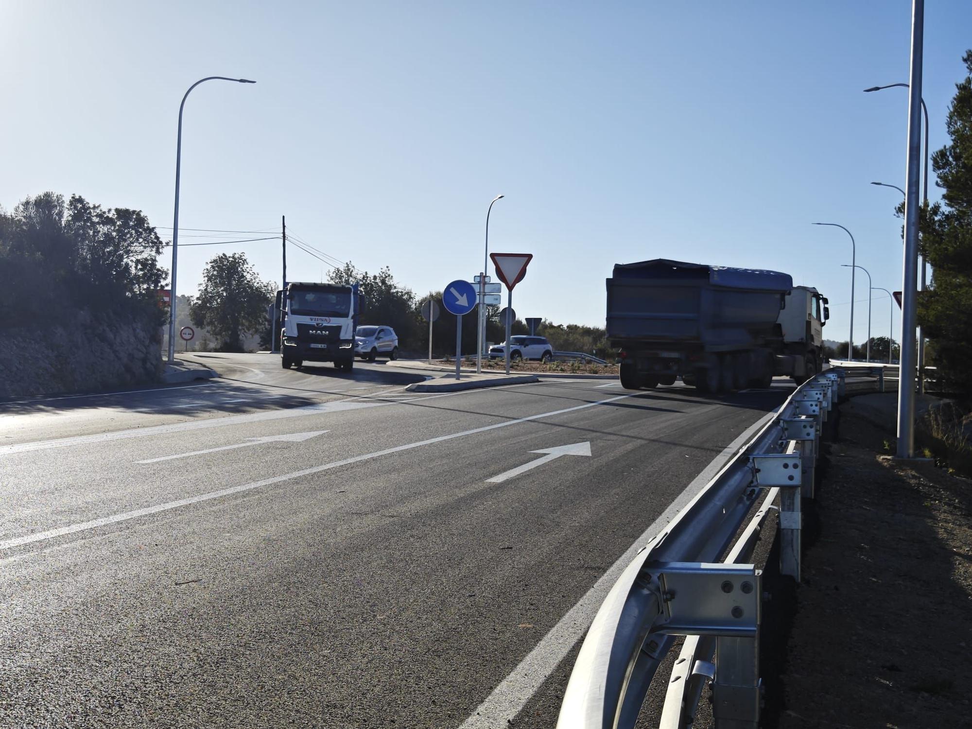 Fotos | La reforma de la carretera Manacor-Felanitx, en imágenes