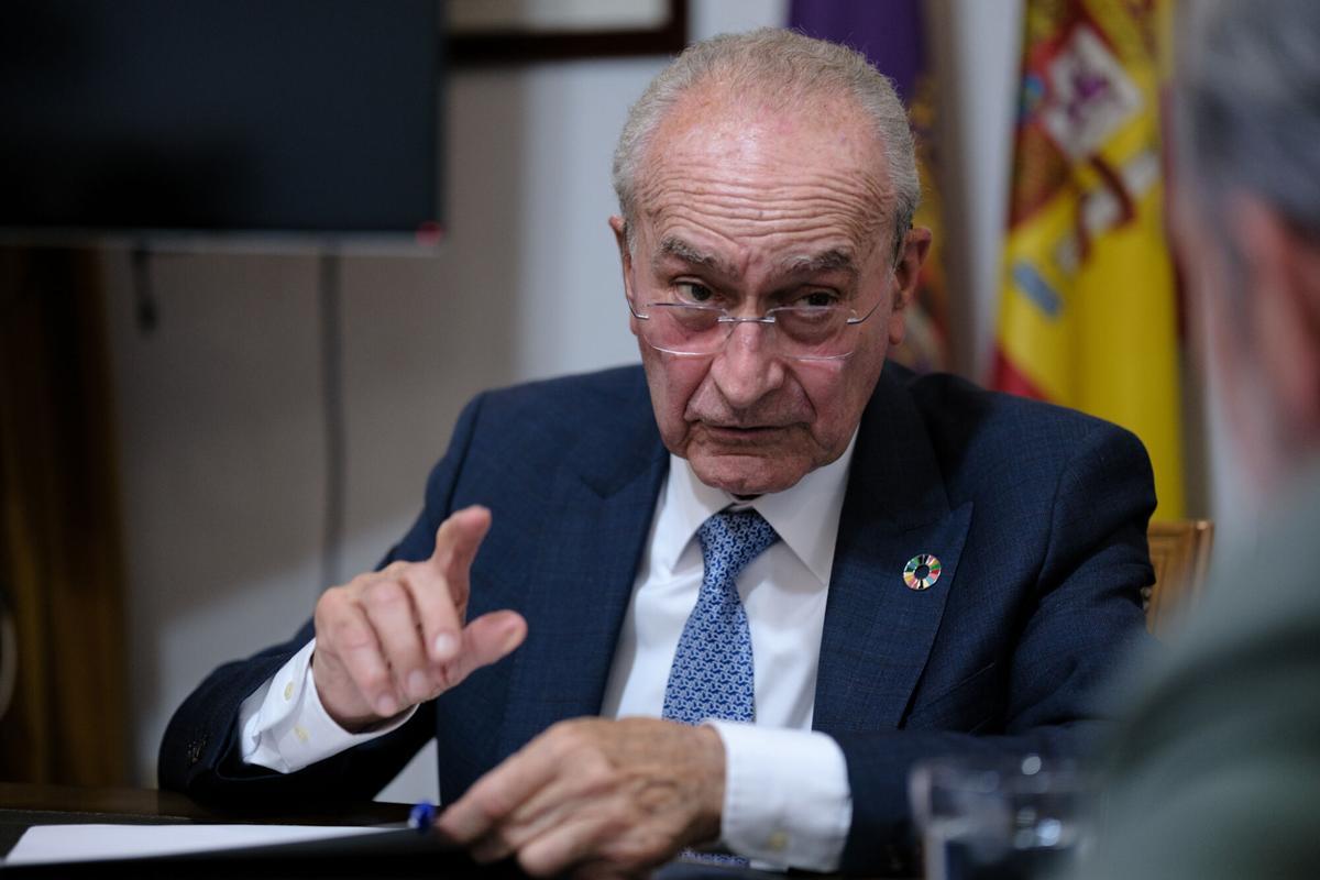 Francisco de la Torre, en un momento de la entrevista, en la Alcaldía.