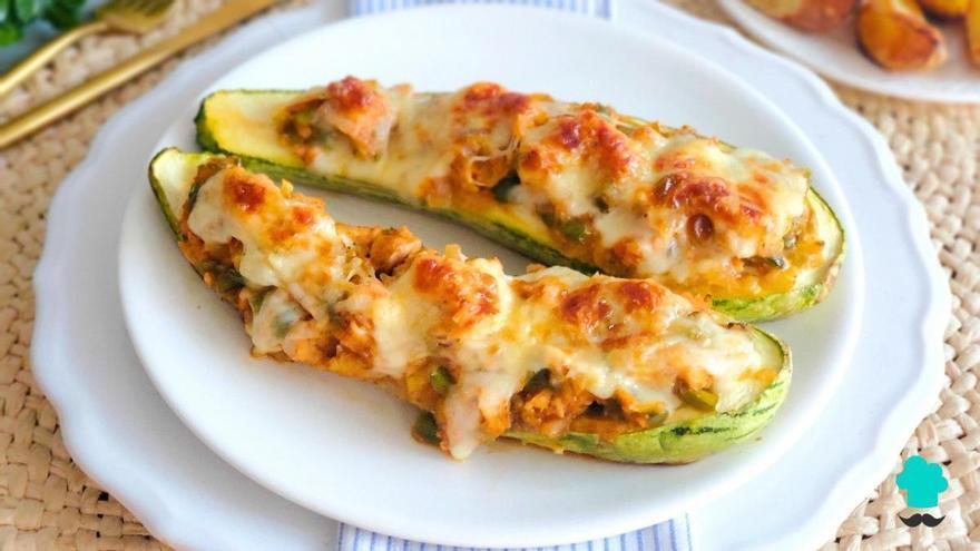 Calabacines rellenos de pollo y verduras: fáciles de preparar, jugosos y con un gratinado irresistible