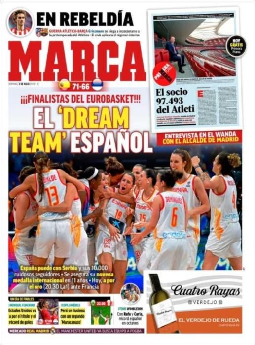 Portada MARCA domingo 7 julio 2019