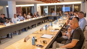 El técnico del Barça, en la reunión anual de entrenadores de la Euroliga en Barcelona
