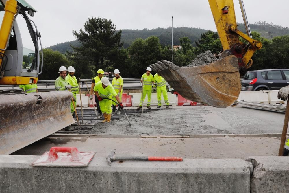 Obras en la autopista "Y" a la altura del Montico