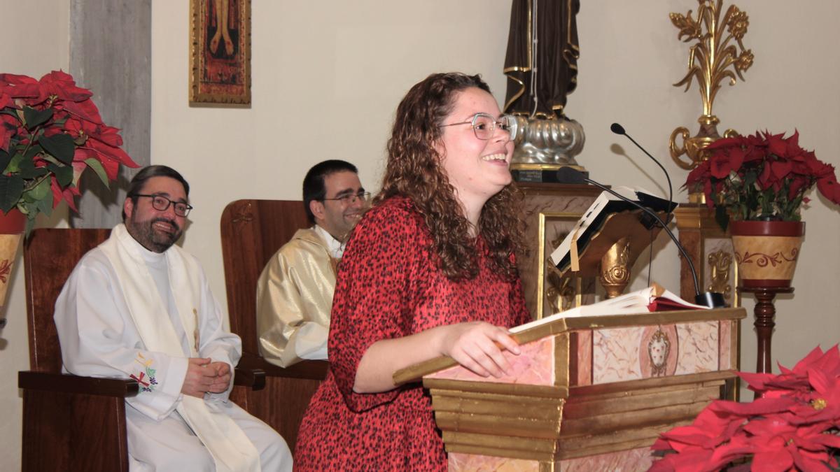 Lidia Cortés, ayer en la celebración en el convento de Santa Verónica.