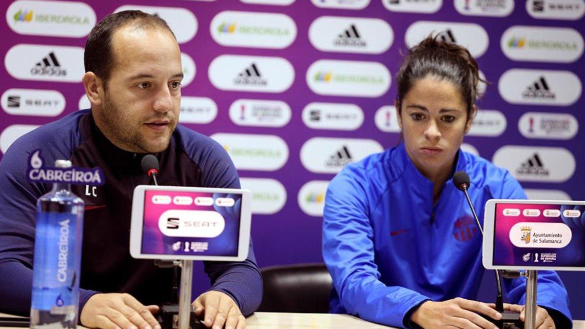 Lluís Cortés y Marta Torrejón, en la rueda de prensa previa a la final