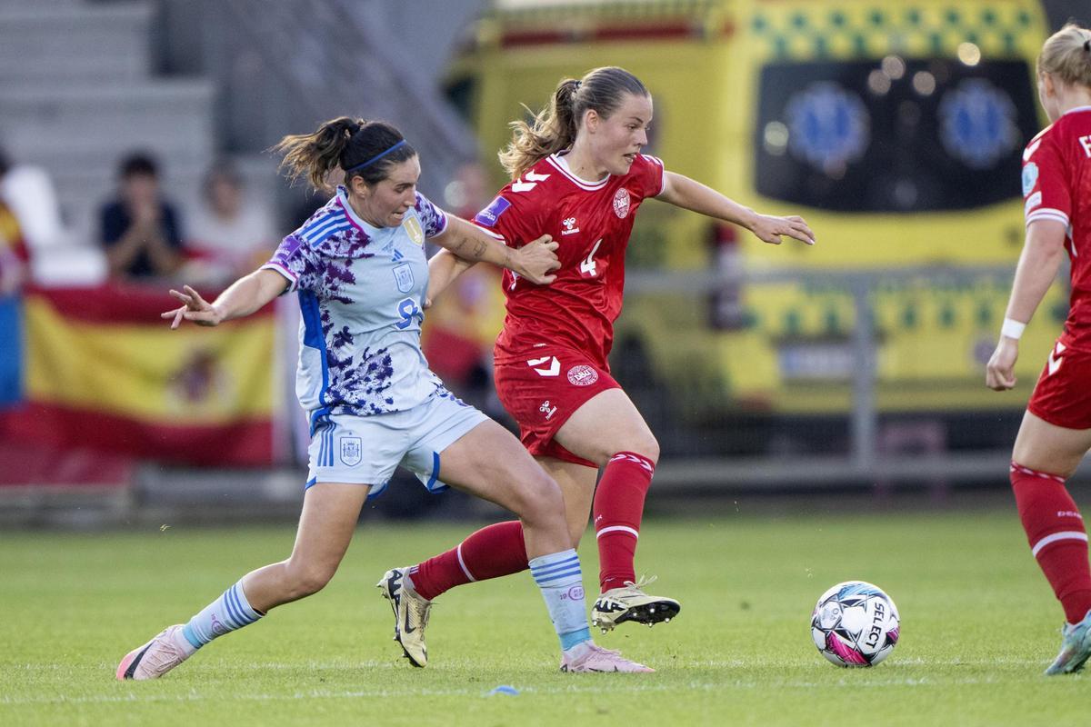 Dinamarca - España, partido de clasificación para la Eurocopa femenina, en imágenes.
