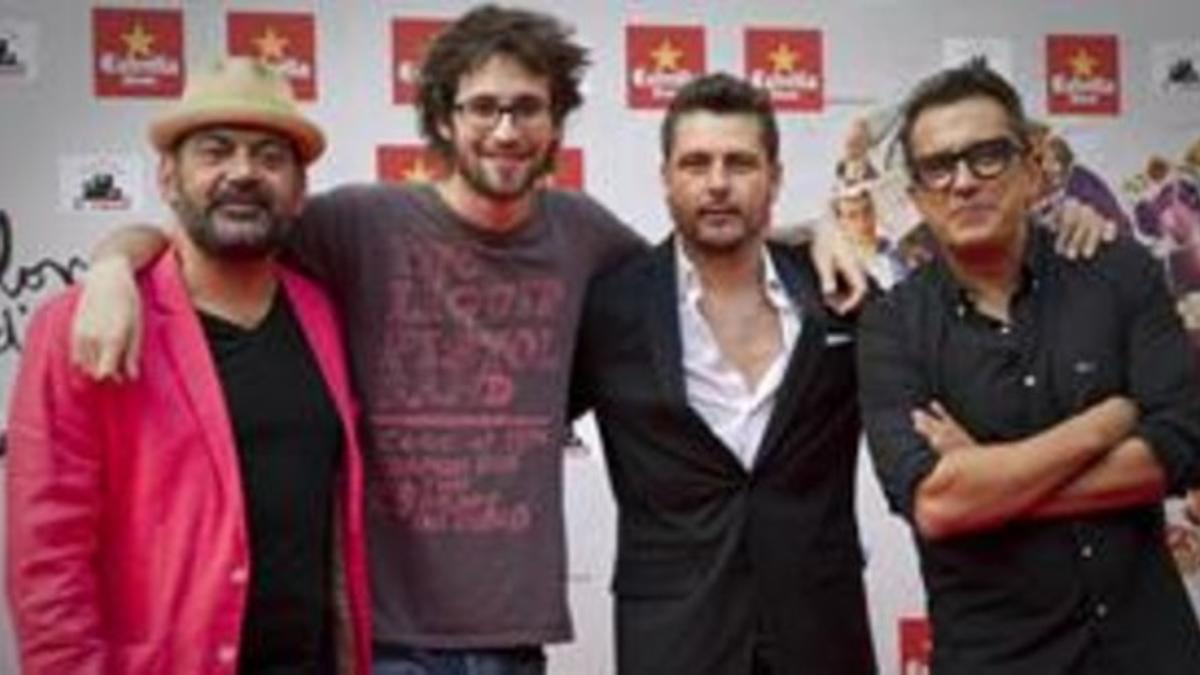 José Corbacho,  Dani de la Orden, Kike Maíllo y Andreu Buenafuente, en el preestreno de 'Una nit d'estiu'.