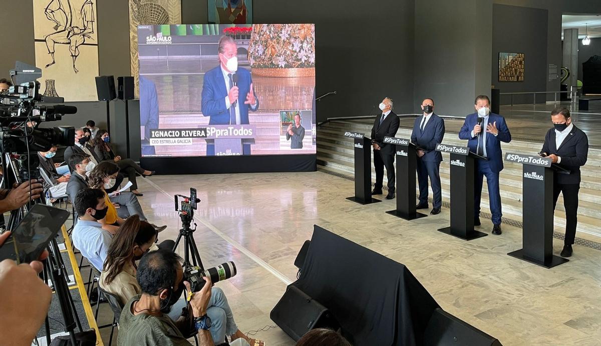 Una imagen de la presentación del proyecto de Estrella Galicia en São Paulo.
