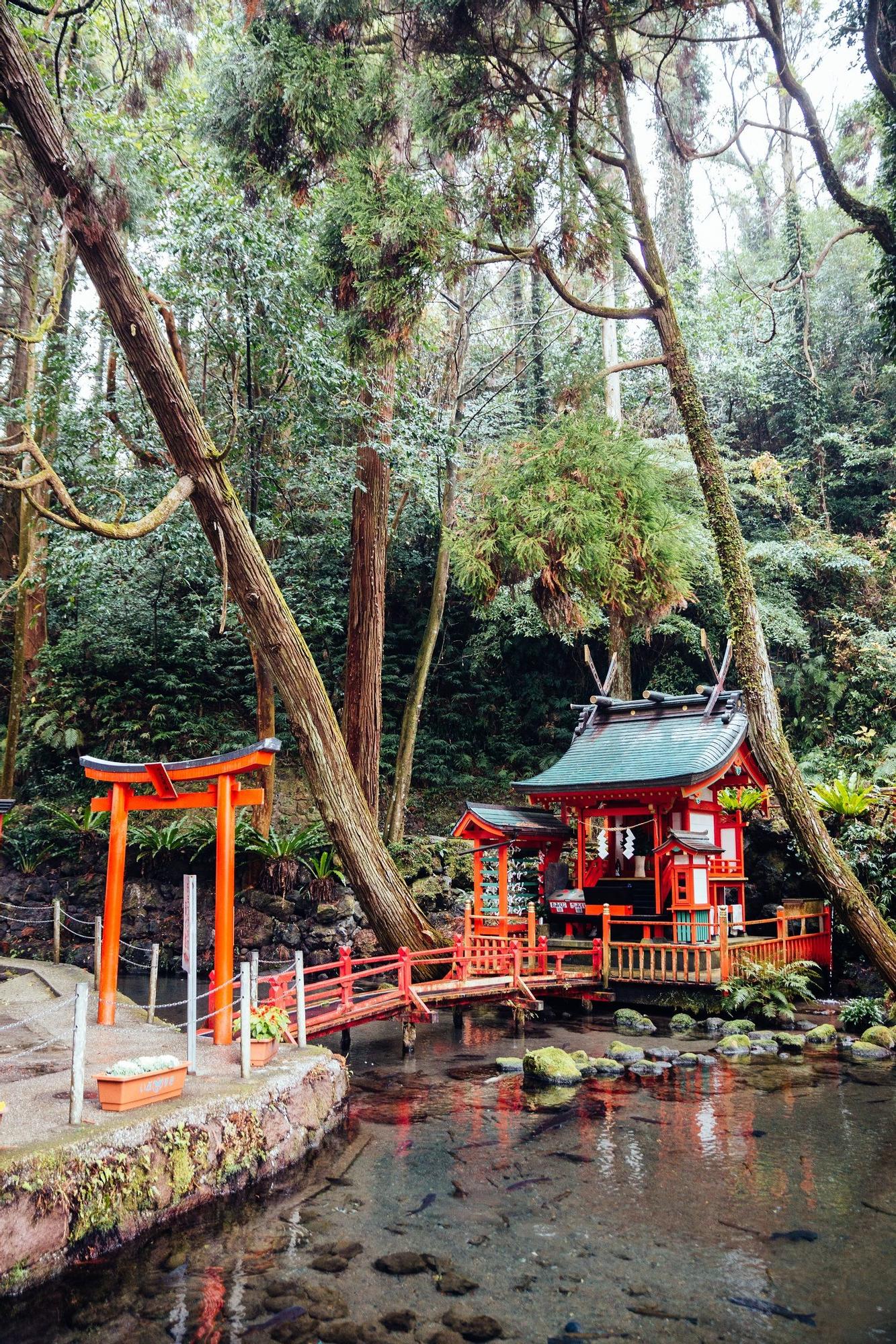 Santuario del restaurante Somen Nagashi.