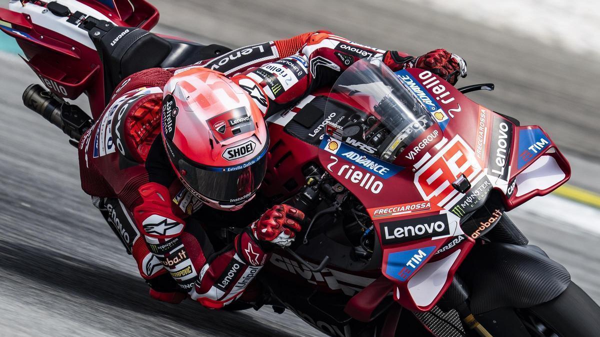 Marc Márquez, el campeón de Ducati, estuvo reservón en Sepang (Malasia).