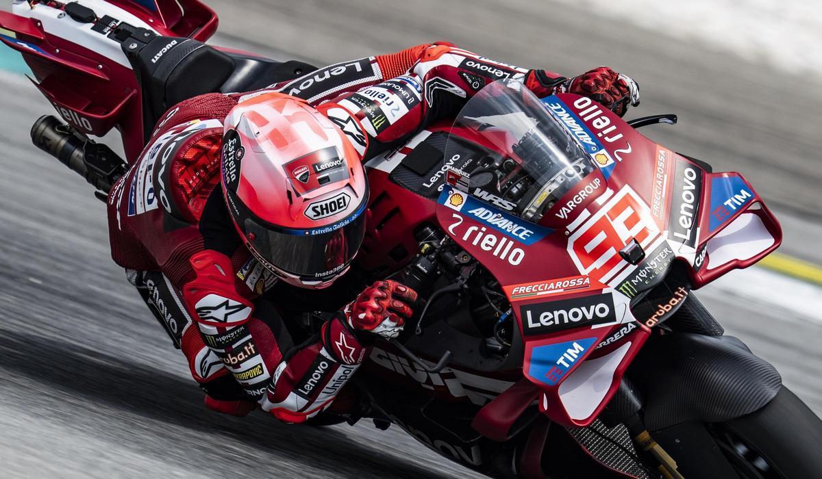 Marc Márquez, el campeón de Ducati, estuvo reservón en Sepang (Malasia).