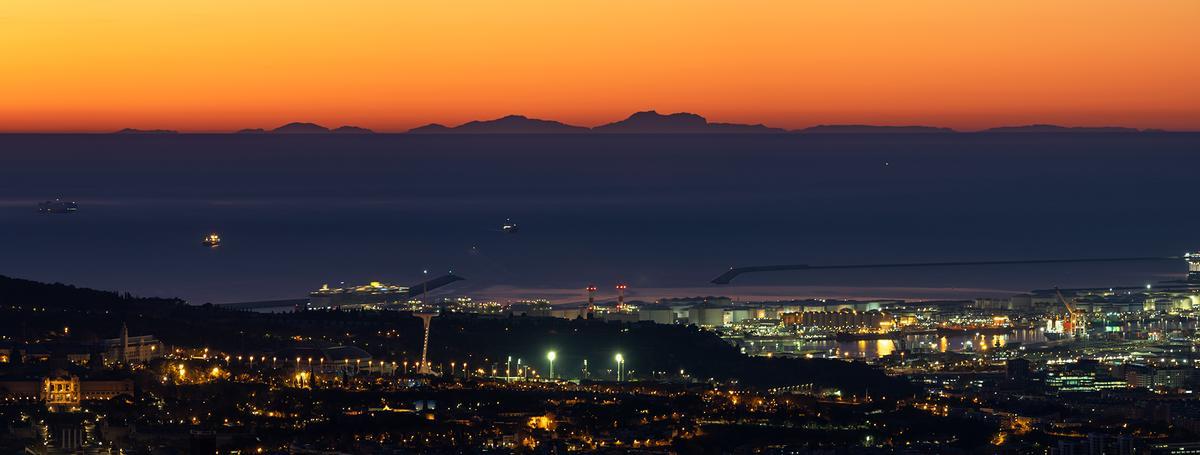 Mallorca, vista desde el Observatori Fabra, el 11 de diciembre del 2023