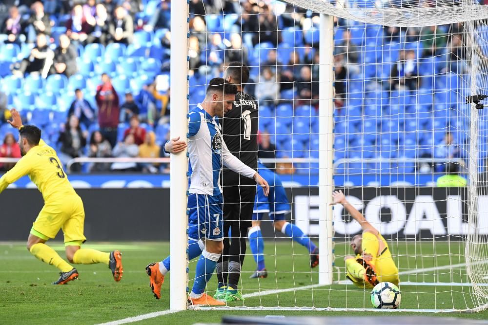 El Dépor cae ante el Villarreal en Riazor