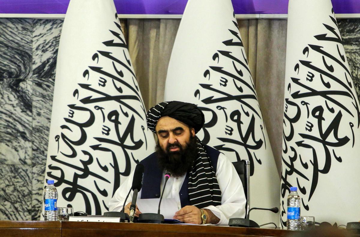 El ministro de Asuntos Exteriores talibán, Mawlawi Amir Khan Muttaqi.