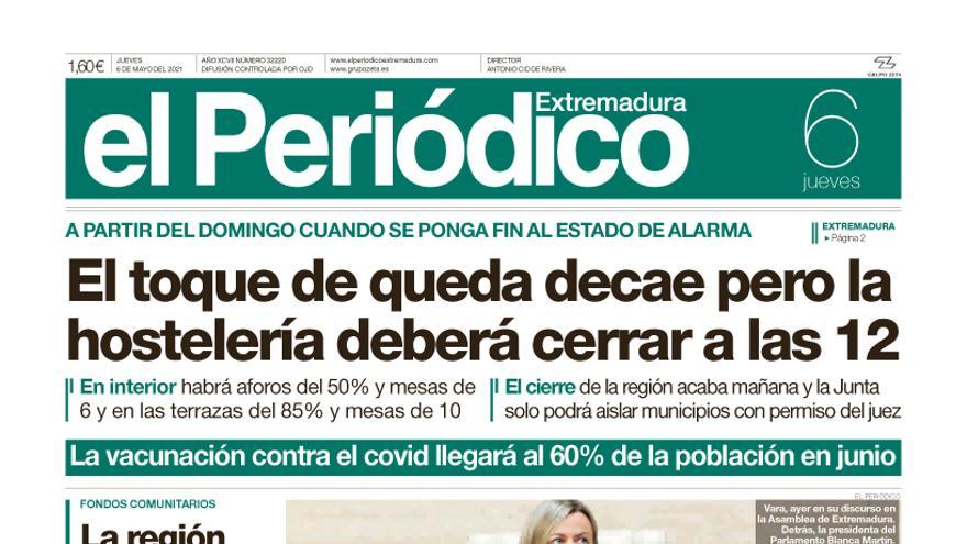 Consulta la portada correspondiente al día 6 de mayo del 2021