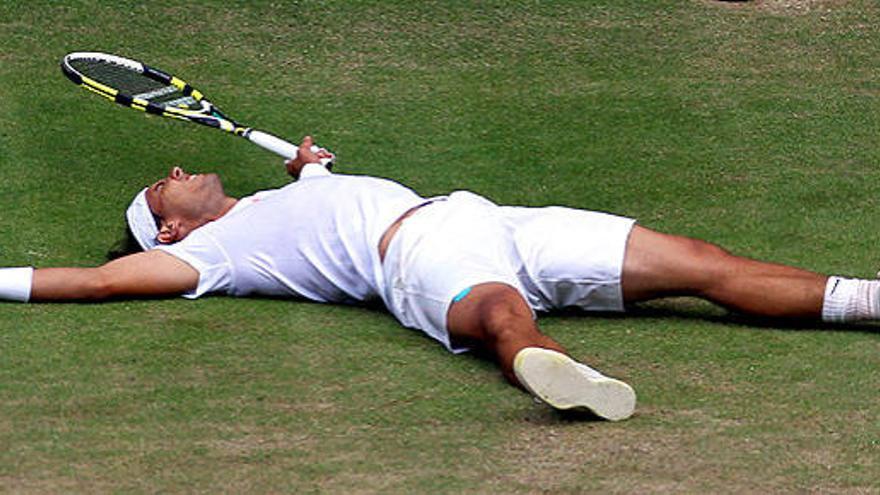 Rafa Nadal celebra su victoria sobre Murray