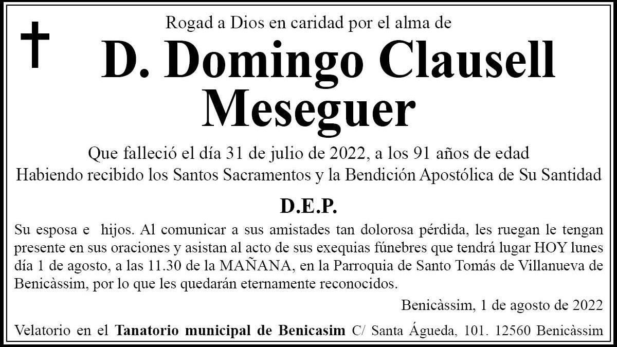 D. Domingo Clausell Meseguer