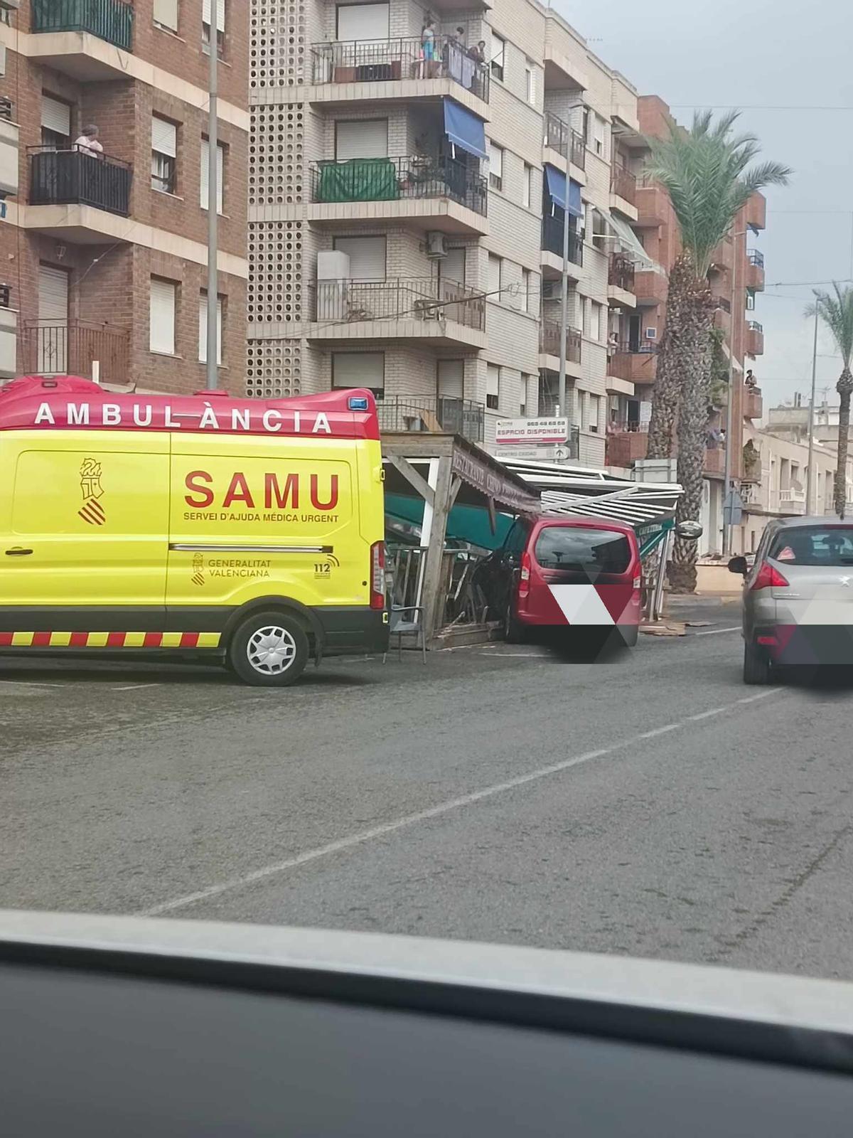 acciente de en la calle La Purísima de Catral