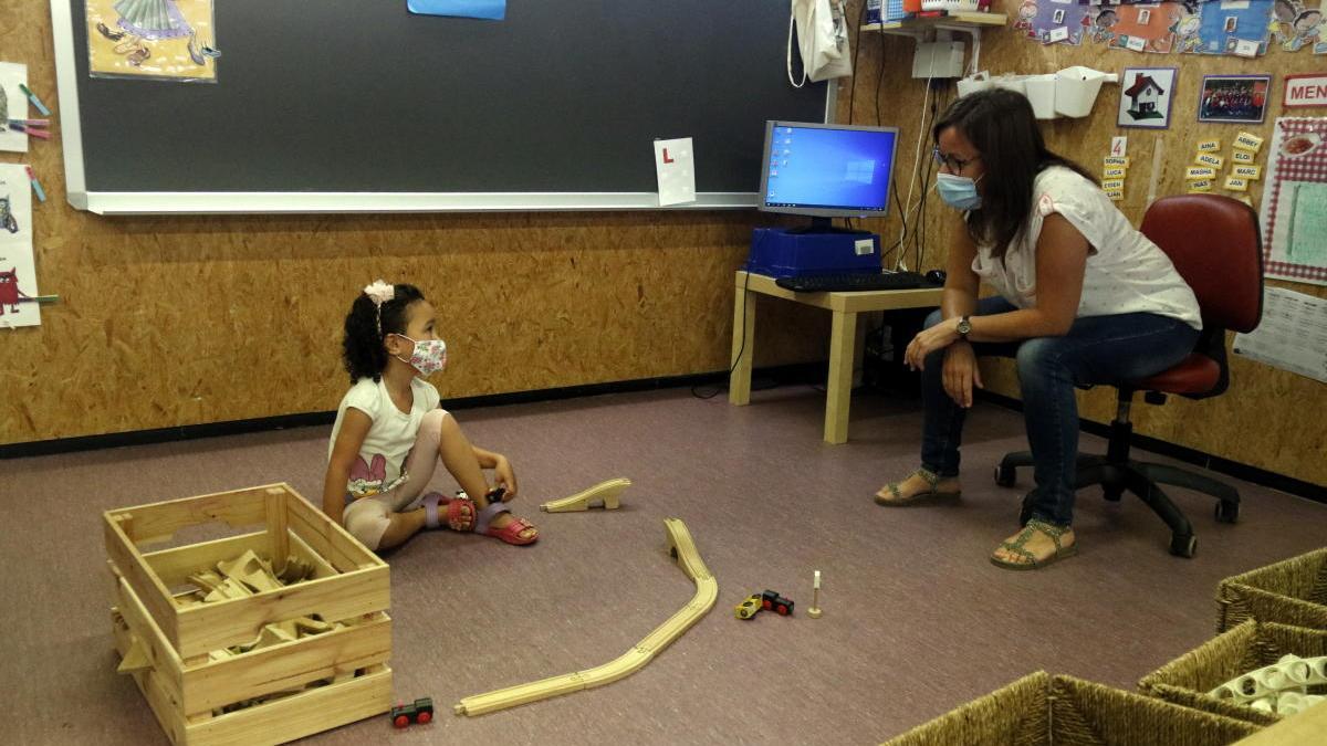 Una sola alumna les aules d&#039;infantil de l&#039;escola Vila-romà de Palamós