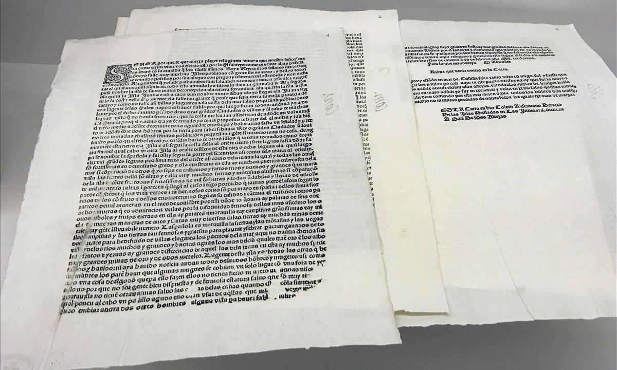 Una de las cartas originales de Colón conservadas y que se expone por primera vez desde 2006 en la muestra La carta en el camino, que recoge tres siglos de correspondencia para facilitar el gobierno, el comercio o el intercambio de noticias entre Europa y América reunidos en el Archivo General de Indias en Sevilla y que recorre la historia de la comunicación postal con ultramar.