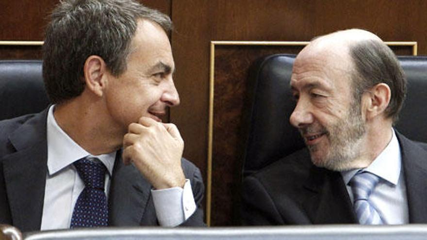 Zapatero y Rubalcaba.