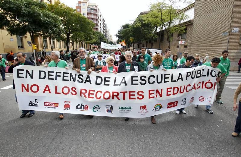 Fotogalería: Huelga educativa en Zaragoza