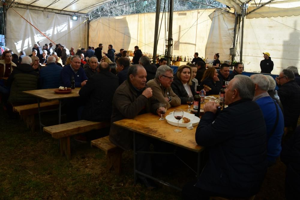 Los romeros, en la fiesta de San Amaro de Aldán.