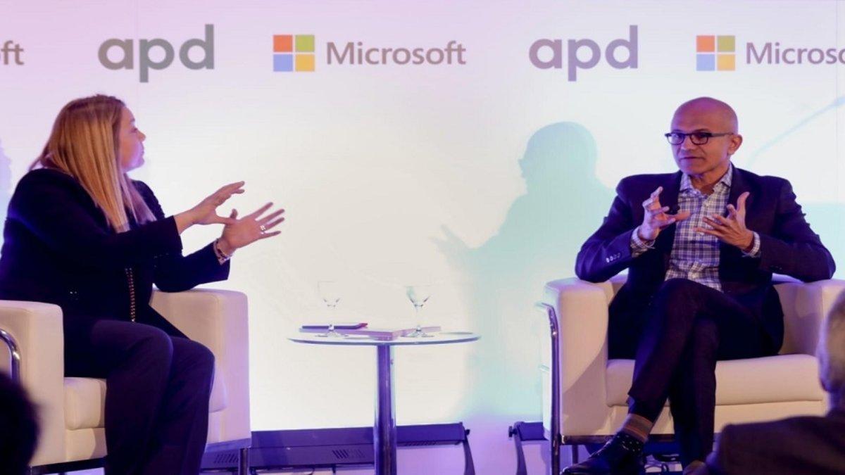Satya Nadella en el evento de APD