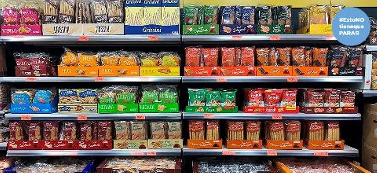 Productos en un supermercado