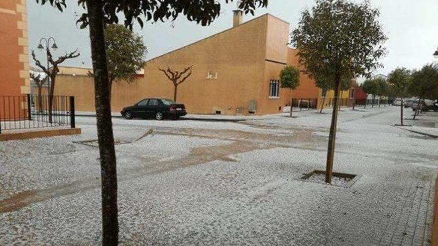 Una tormenta descarga granizo en gran parte de la Vall d&#039;Albaida