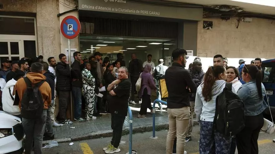 VÍDEO | Tensión por la regularización en Mallorca: peleas y largas colas en la oficina de Pere Garau