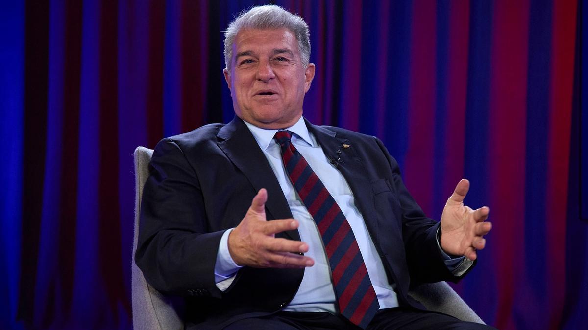 Joan Laporta, candidato a la presidencia del Barça, durante la entrevista.
