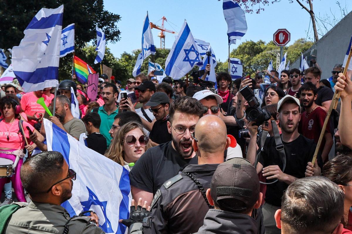 Protestas en Tel Aviv por la polémica reforma judicial del Gobierno de Netanyahu