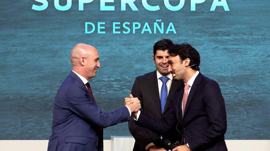 Luis Rubiales junto a un representante del gobierno de Arabia Saudí.