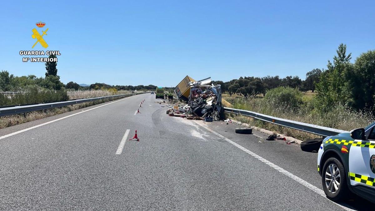 Imagen del accidente en la A-1.