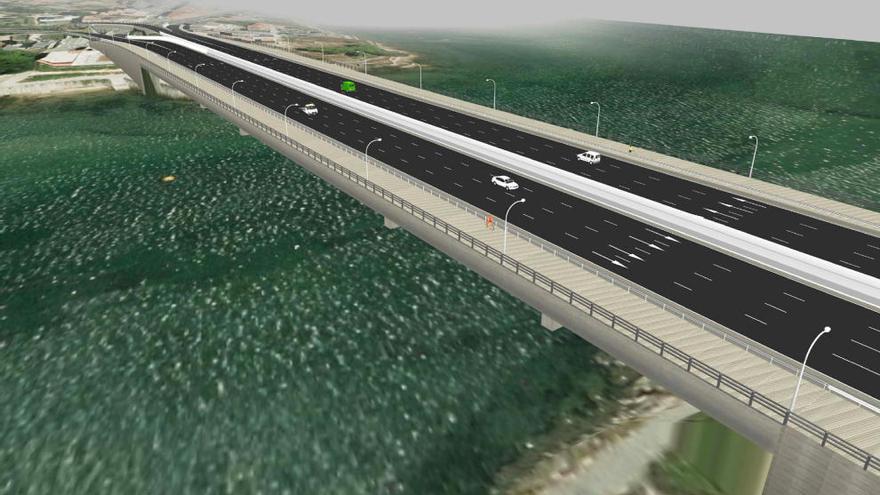 Imagen virtual del nuevo puente de A Pasaxe.