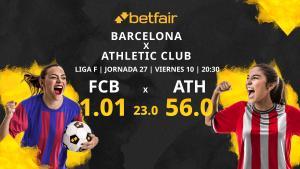 FC Barcelona Femenino vs. Athletic Club Femenino: horario, TV, estadísticas, clasificación y pronósticos