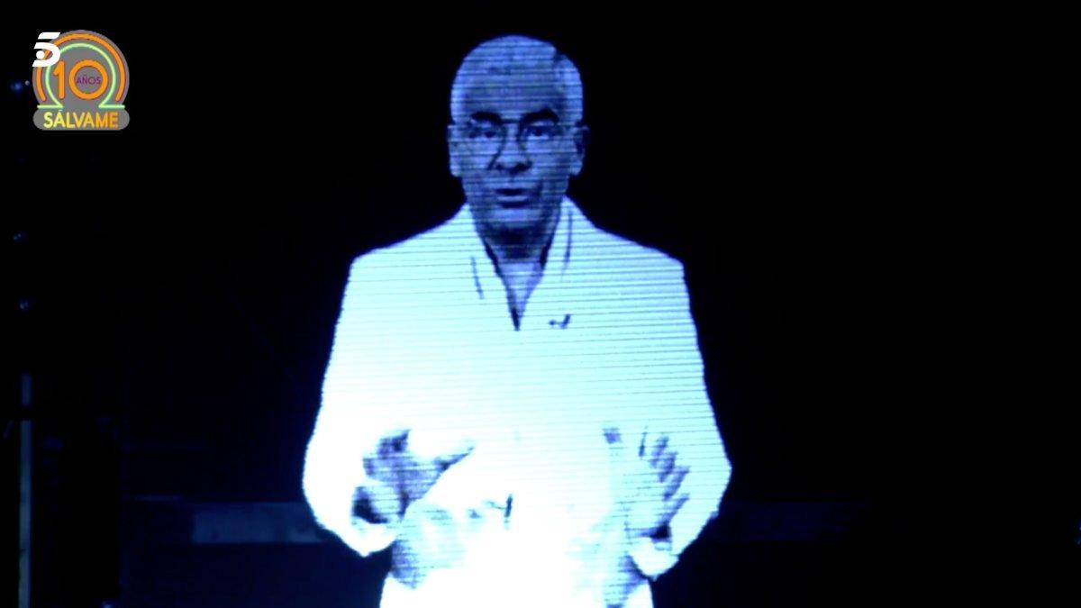 El holograma de Jorge Javier Vázquez en el décimo aniversario de 'Sálvame'