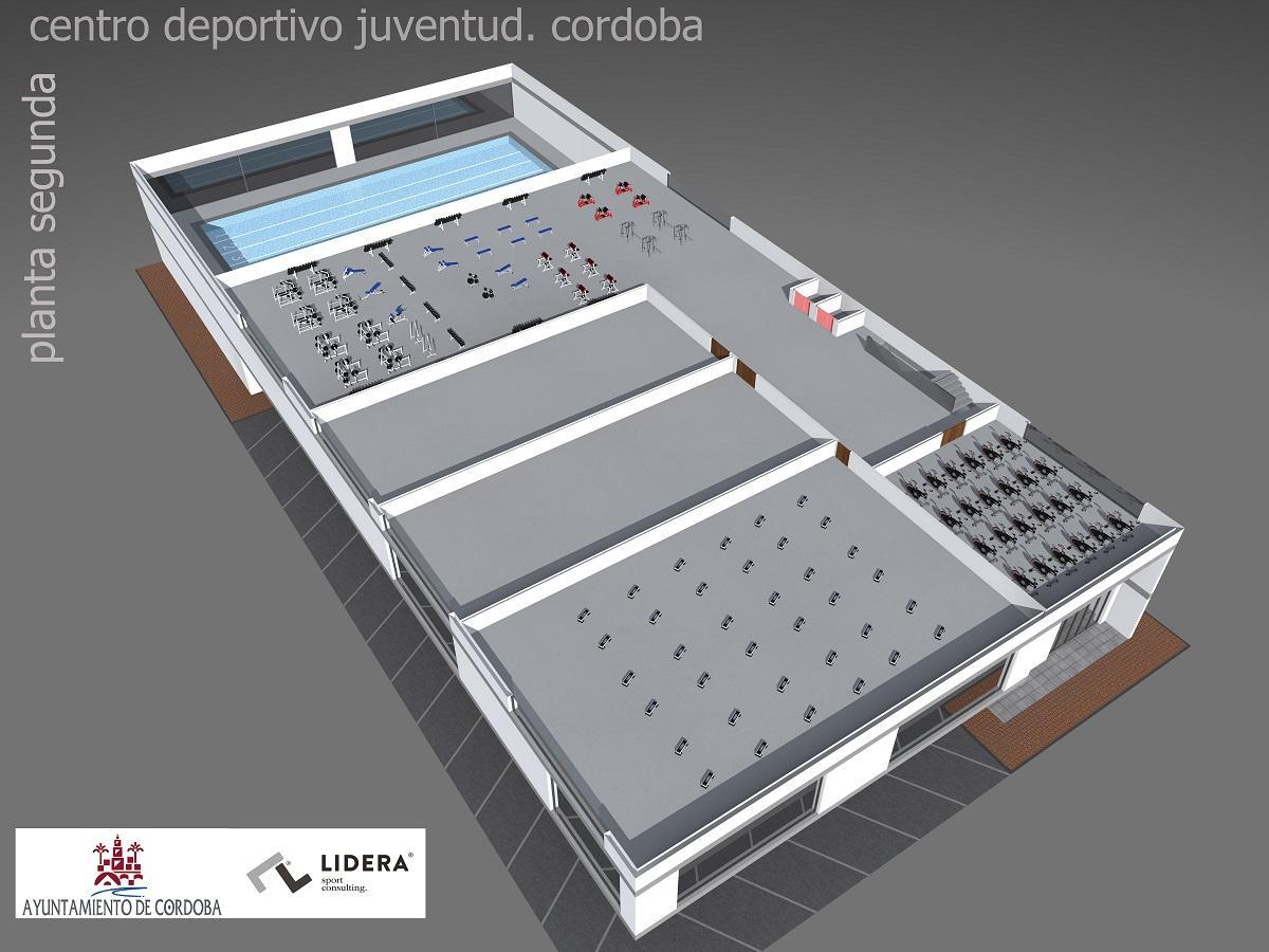 Infografía del futuro pabellón de deportes de la Juventud, en el Sector Sur.