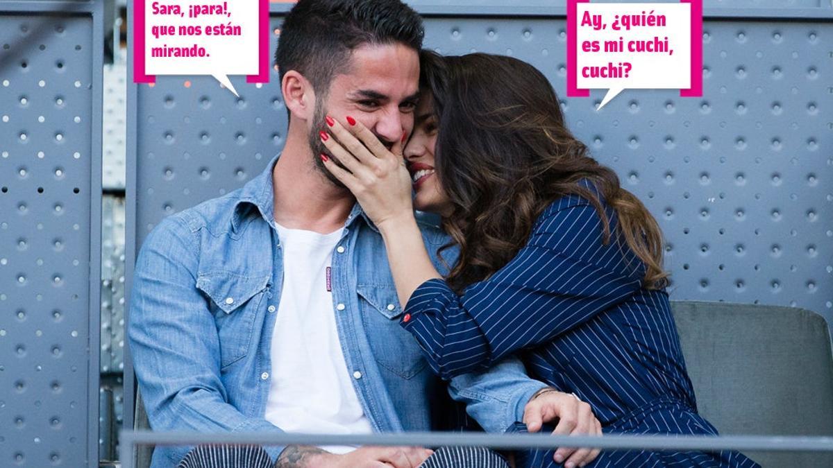 Isco Alarcón y Sara Sálamo de arrumacos en el tenis