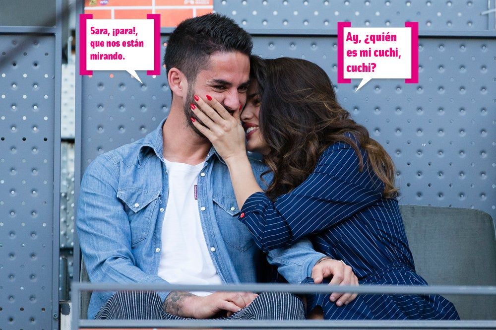 Isco Alarcón y Sara Sálamo de arrumacos en el tenis