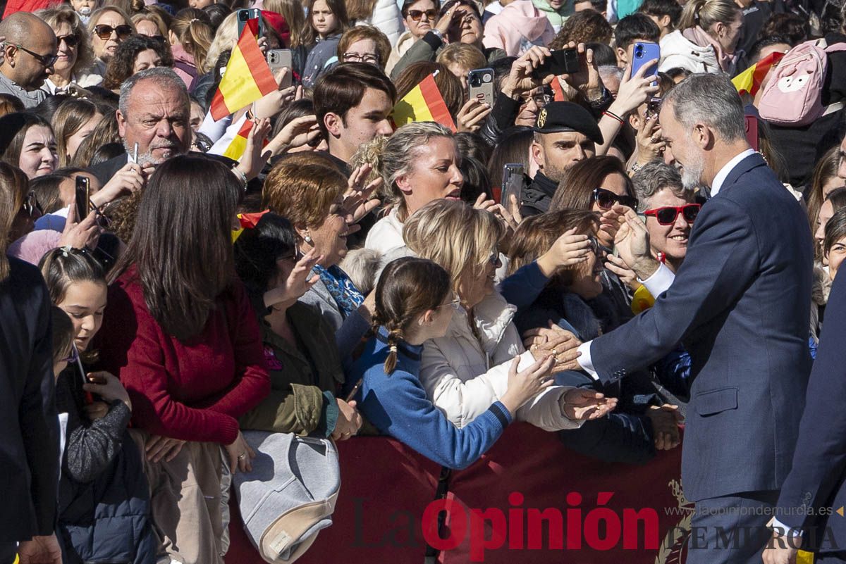Visita de los reyes de España a Caravaca (explanada de la Basílica)