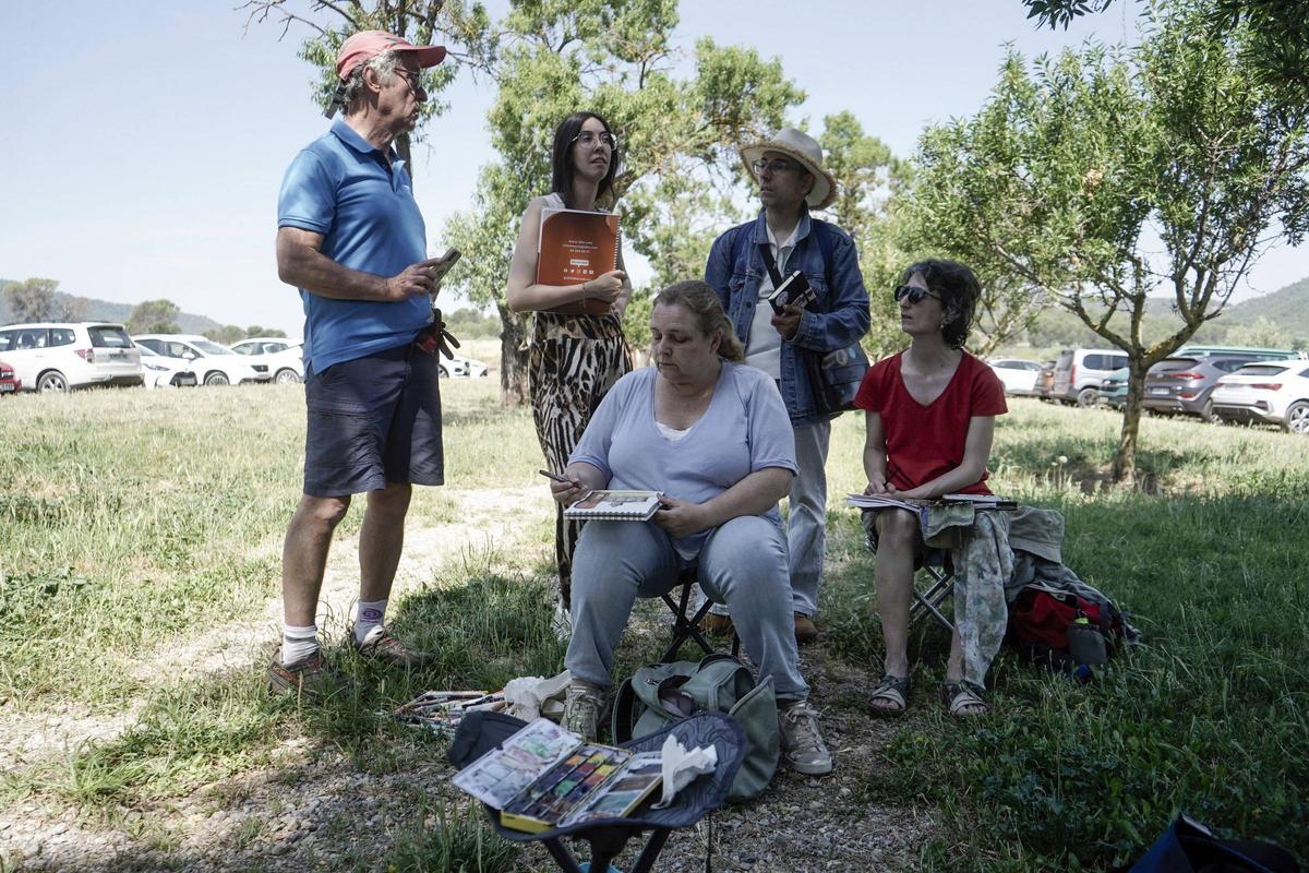 Meandre porta poesia, música, dibuix i vitralls en una jornada d'activitats a la Torre Lluvià de Manresa