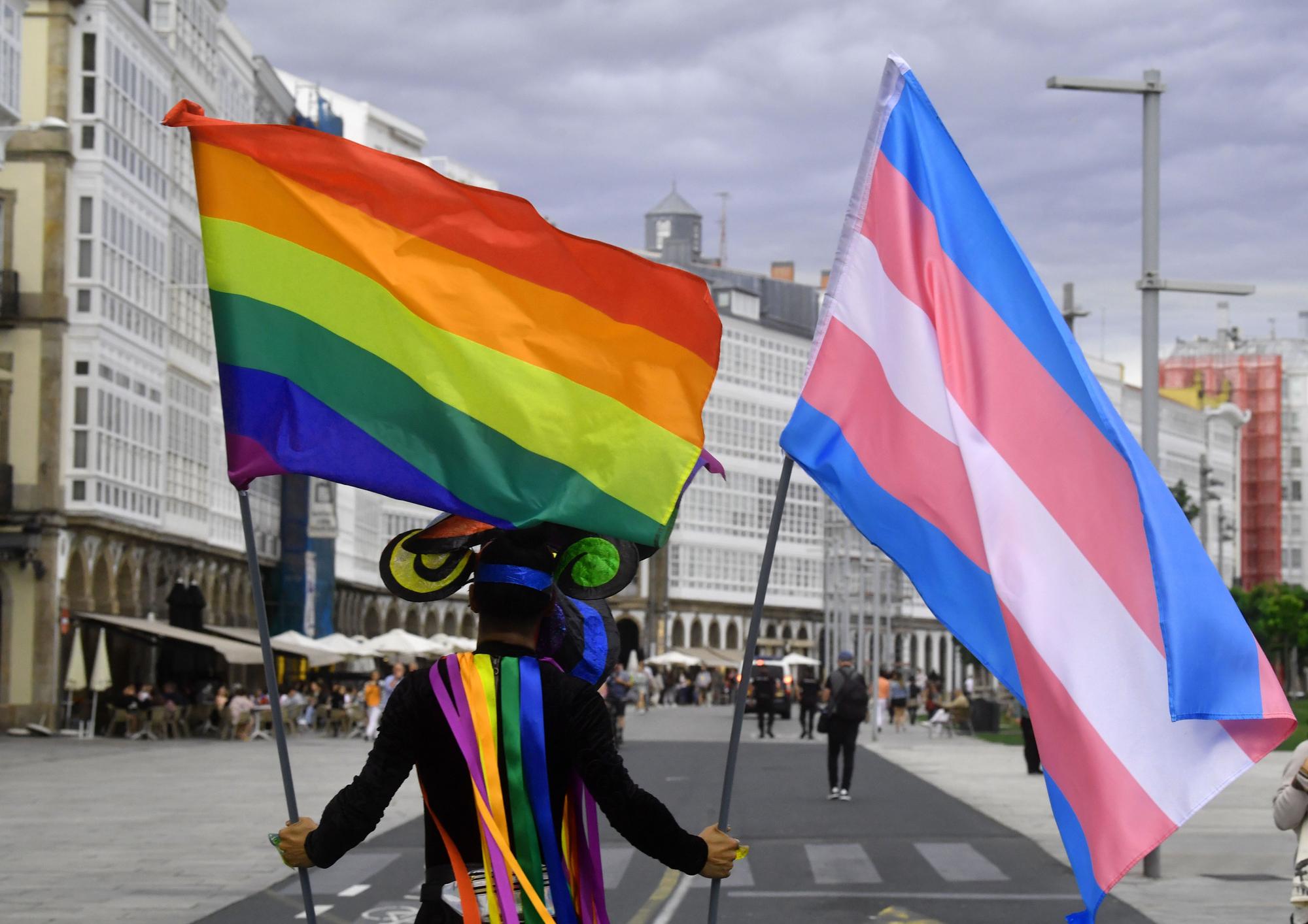 La manifestación del Orgullo LGBT recorre las calles de A Coruña