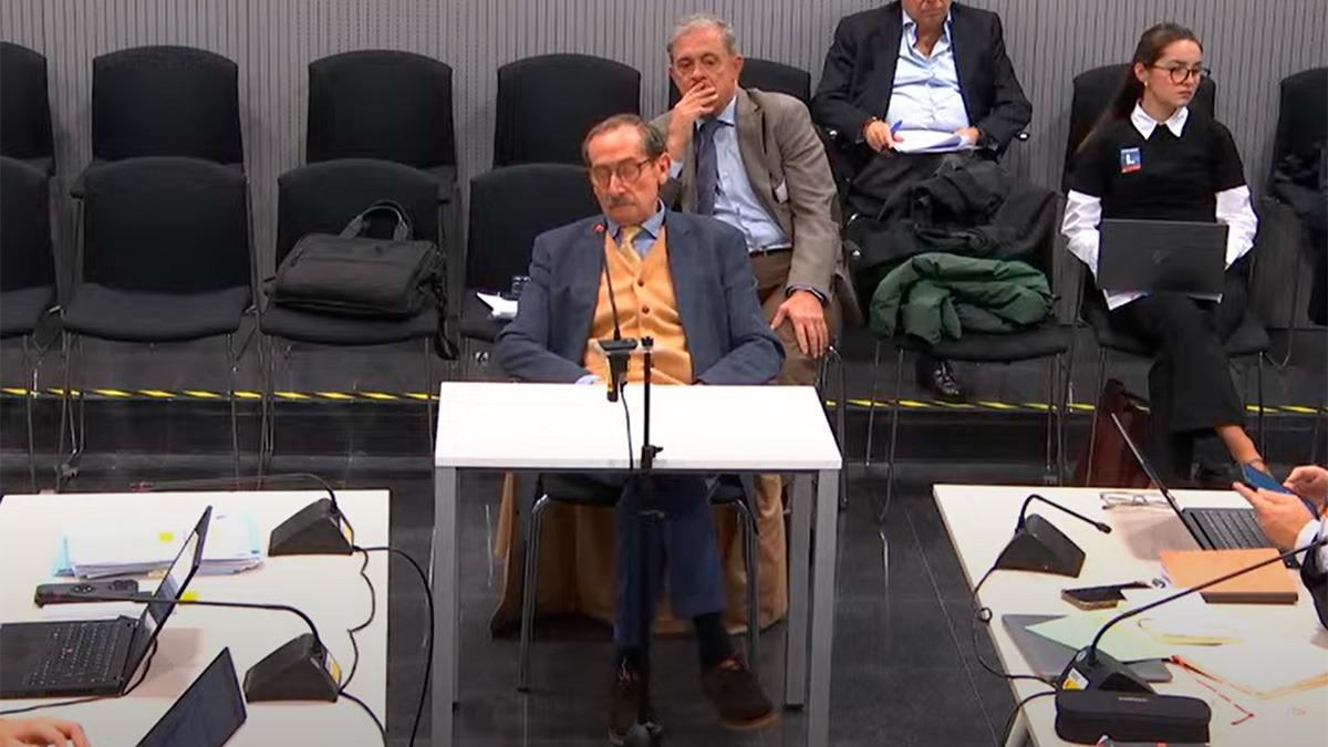 Julio Gomis durante su declaración como testigo ante el tribunal que juzga a los Pujol