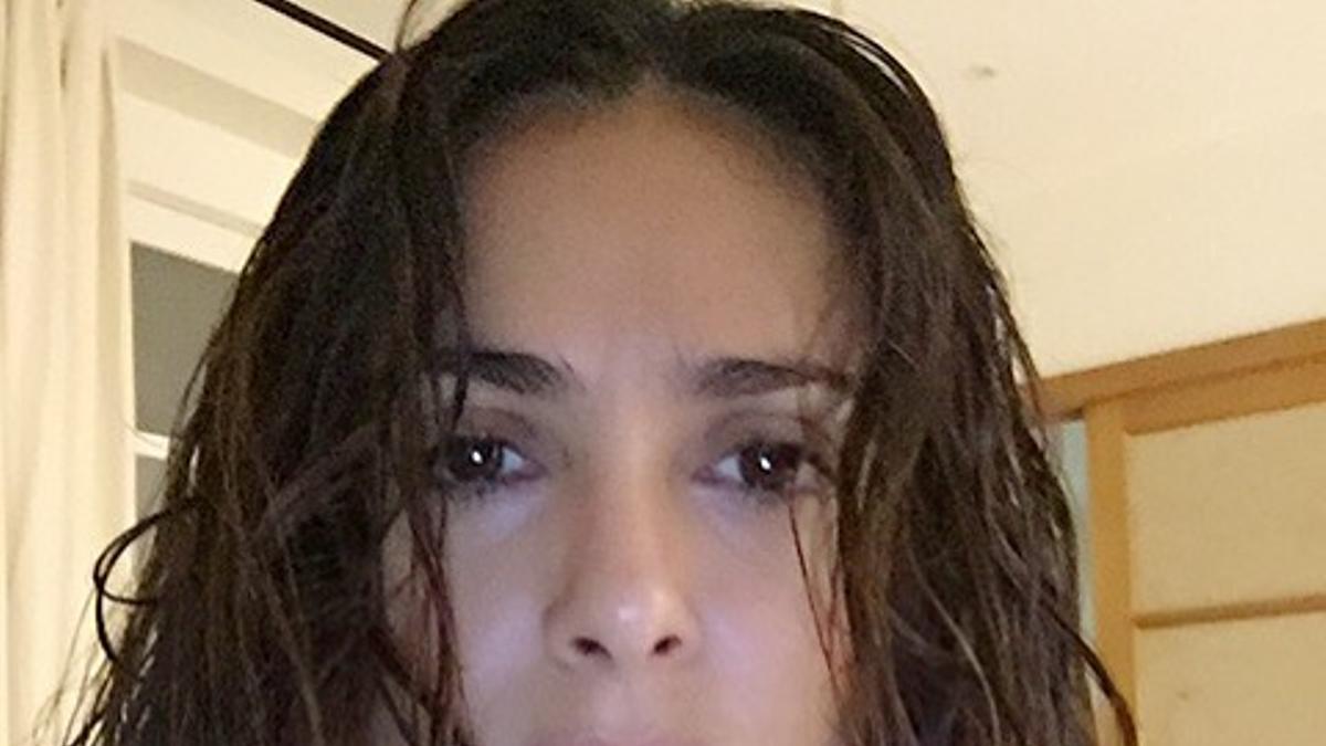 Salma Hayek en Instagrm sin maquilaje