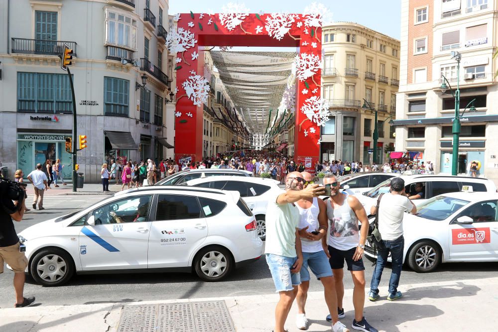 Manifestación de taxistas contra Cabify